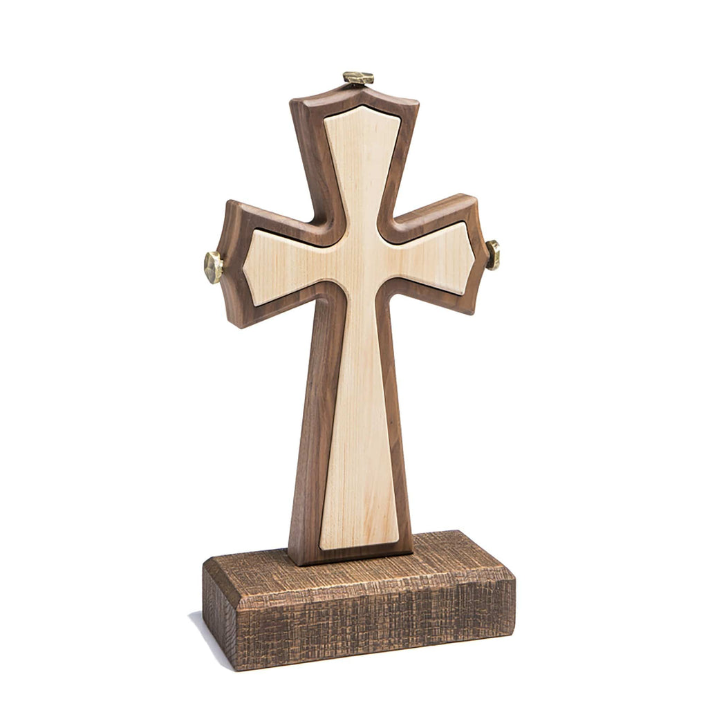 "Rustic" Hardwood Black Walnut & Curly Maple - UnityCross