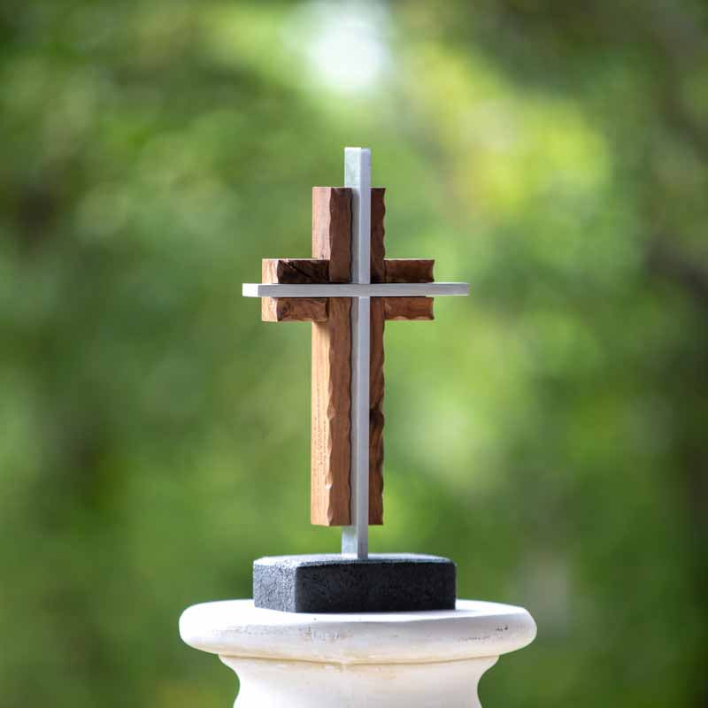 Hand-Finished Black Walnut & Solid Steel Cross - UnityCross