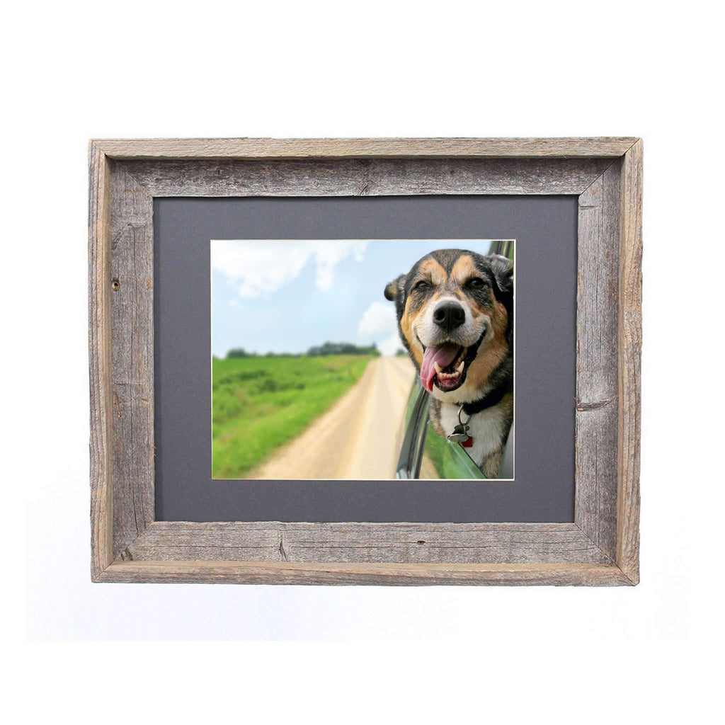 Reclaimed Wood Canvas Frame for Matted for 11 X 14 inch Photo - UnityCross