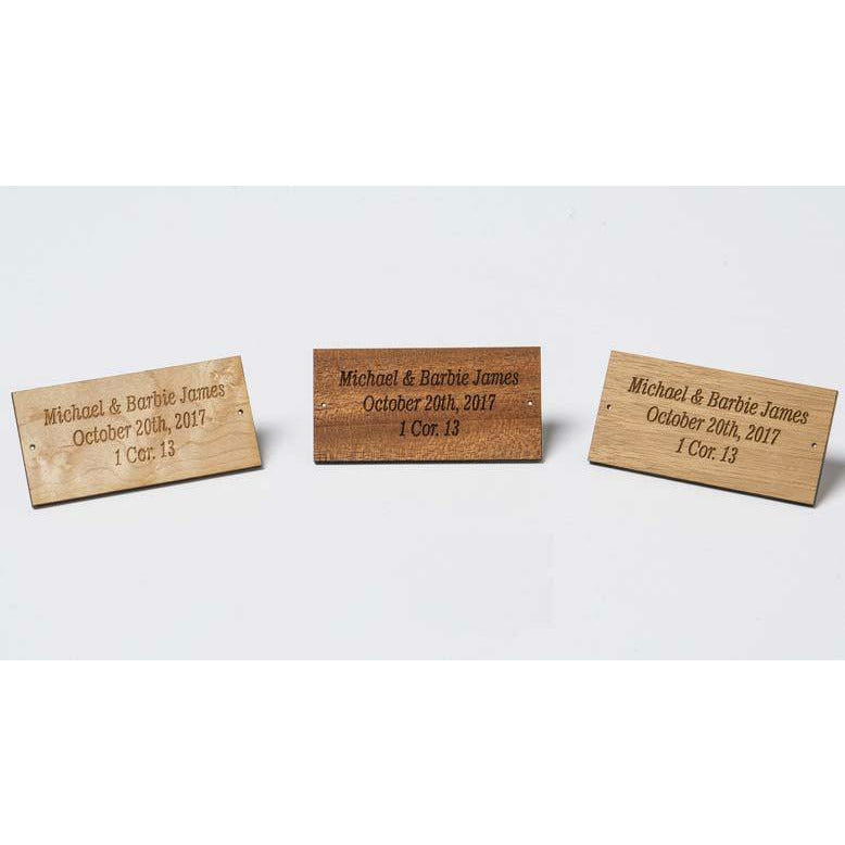 Personalized Laser Engraved Black Walnut Plaque - UnityCross