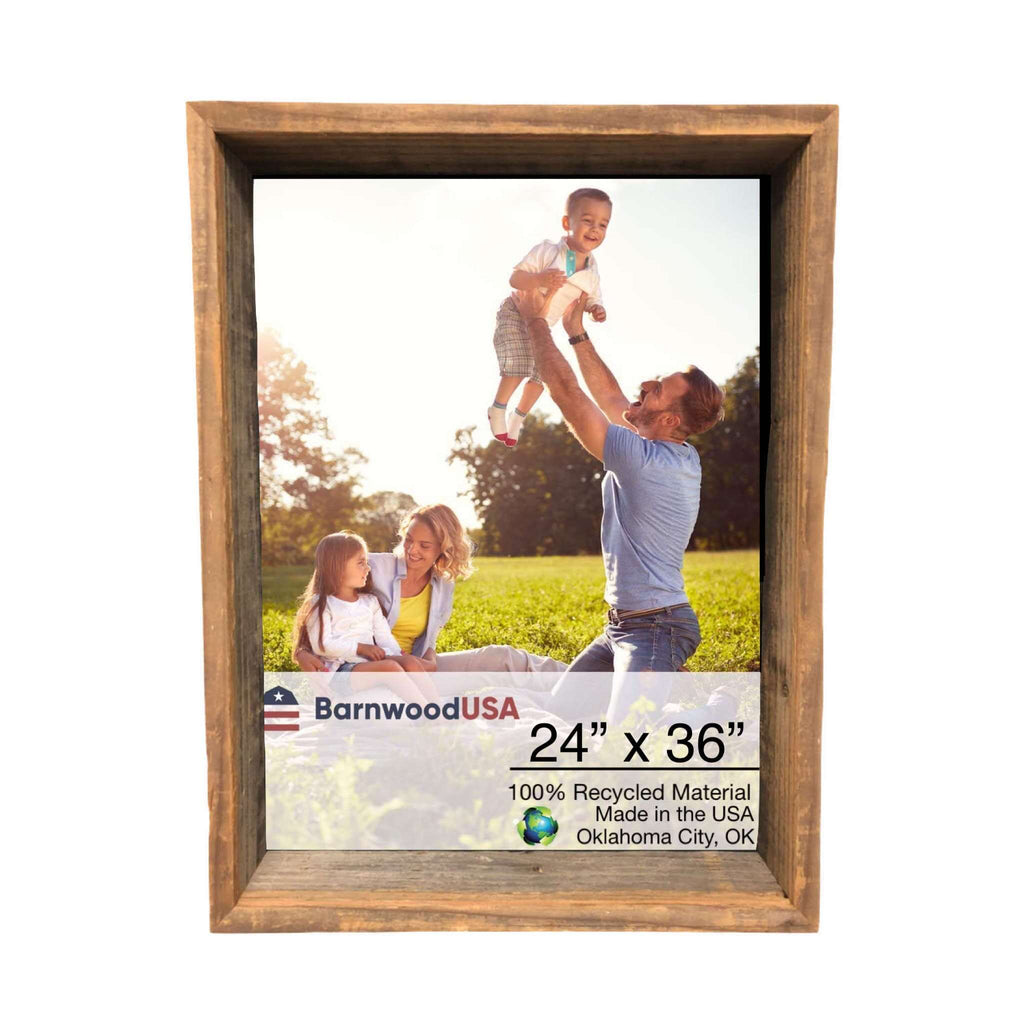 Reclaimed Farmhouse 24X36 Shadow Box Picture Frame - UnityCross